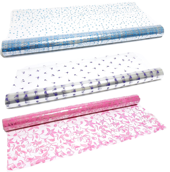 Пленка упаковочная 70см 50м с рисунком, в рулоне