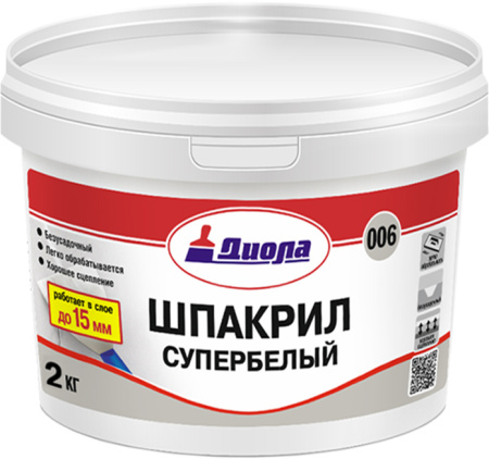 Шпакрил ДИОЛА 2.0кг Супербелый пакет