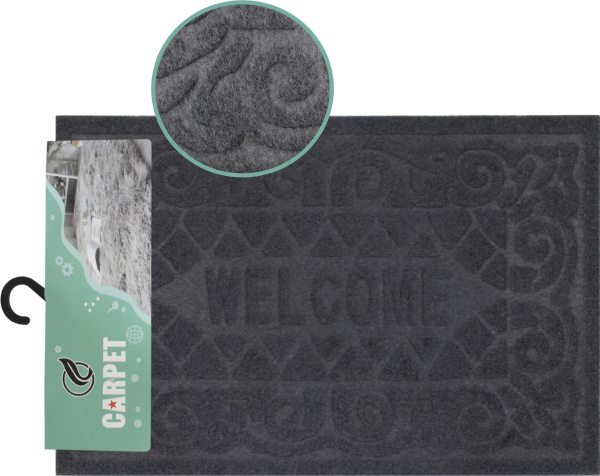 Коврик влаговпитывающий Фигурный 40х60см (Цвет: серый)