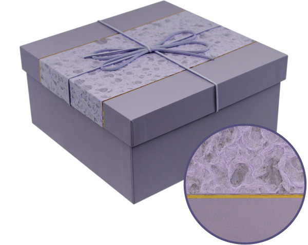 Коробка подарочная 15,5х15,5х6,5см Цвет: сиреневый