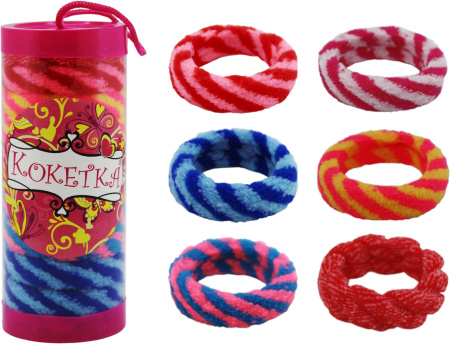 Резинки для волос 10шт d40мм Кокетка-зефирки микс 
