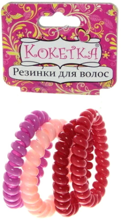 Резинки для волос 4шт Кокетка-Тоскана силиконовые микс