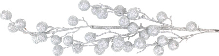 Ветка декоративная Блестящие шарики Размер: 680х100х30мм