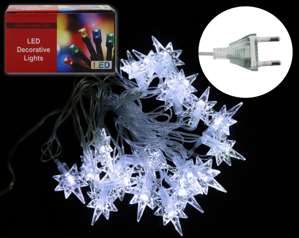 Гирлянда электрическая Там Там Звезды 2.2м 20 ламп (Цвет ламп: холодный белый)