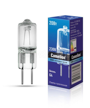 Лампа галогенная CAMELION G4 20Вт JD 220В