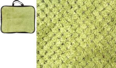 Покрывало постельное флисовое 180х200см пл.230г/м2 в сумке (цвет:светло зеленый )