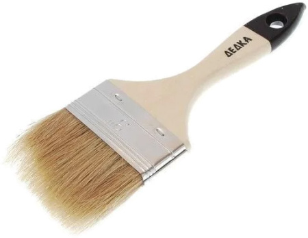 Кисть малярная КФ-75мм 3 деревянная ручка Дедка