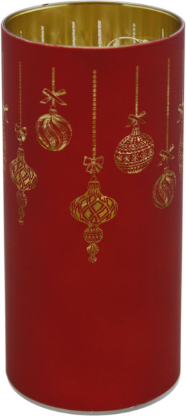 Cветильник настольный Ёлочные украшения Цвет: красный Размер: d7см, h15см