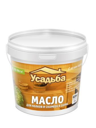 Масло УСАДЬБА д/полков, скамеек в сауне 0,8 кг