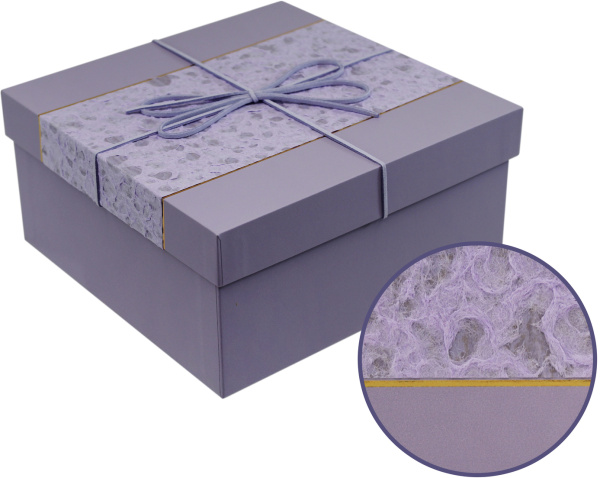 Коробка подарочная 15,5х15,5х6,5см Цвет: сиреневый
