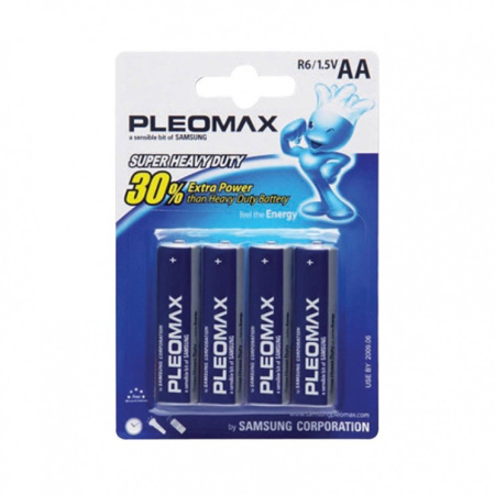 Батарейки SAMSUNG Pleomax R6 АА BL4 4шт