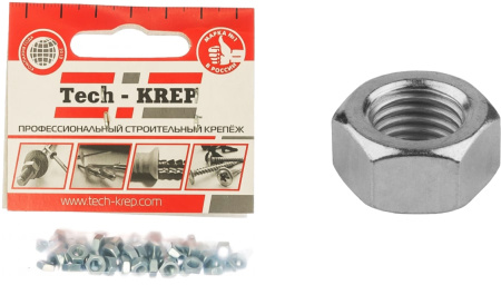 Гайки Tech-KREP DIN934 М3 60шт 6-гранные оцинкованные