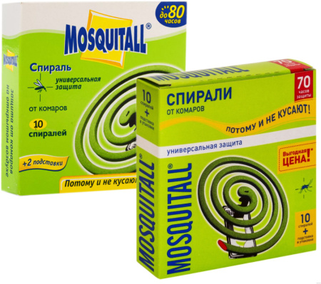 Спирали от комаров MOSQUITALL Универсальная защита 10шт