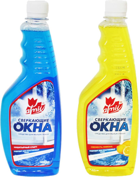 Стеклоочиститель Atmix запасной блок 500 мл для стекол и зеркал