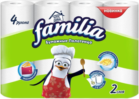 Полотенца бумажные Familia Classic 4шт 2сл