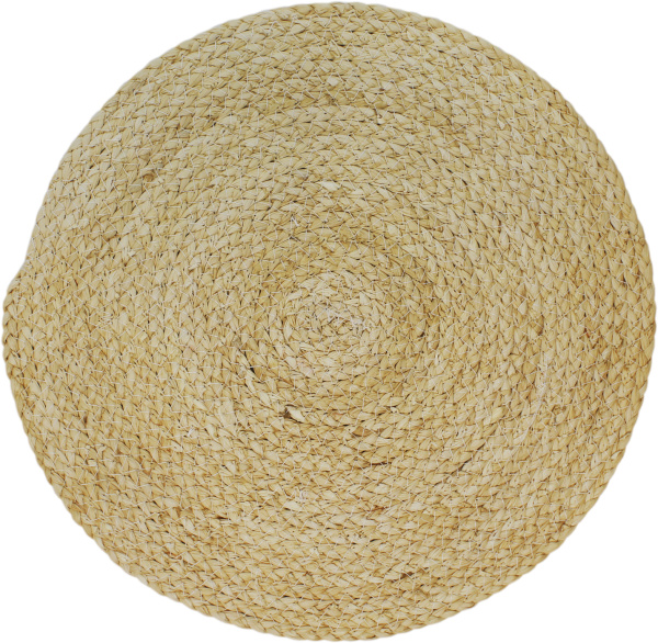 Бежевая салфетка подставочная из бамбука плетеная 38см