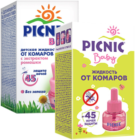 Жидкость от комаров PICNIC Baby 30мл 45 ночей 