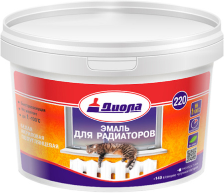 Эмаль ДИОЛА акриловая 0,6л для радиаторов 