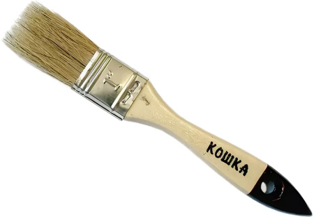 Кисть малярная КФ-25мм 1" деревянная ручка Кошка