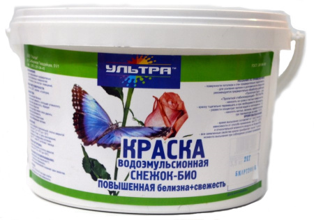 Краска УЛЬТРА Снежок БИО 1кг