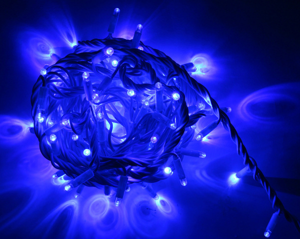 Гирлянда светодиодная 10 м. Количество ламп: 120. Уличная. (Цвет ламп: синий. // SYCL20-11-B)