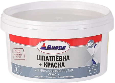 Шпатлевка+краска ДИОЛА 2в1 1.0кг