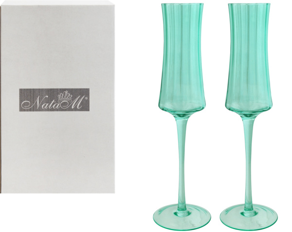 Фужер для шампанского Грань 200мл 2шт   