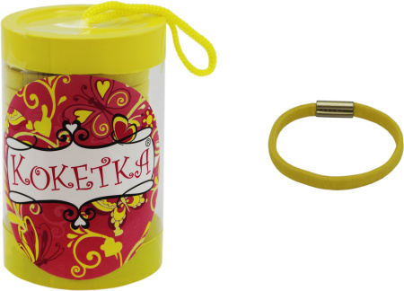 Резинки для волос 9шт Кокетка классика желтый