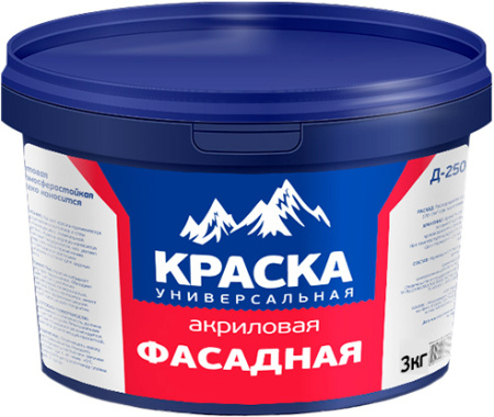 Краска ДИОЛА 3кг акрилова фасадная 