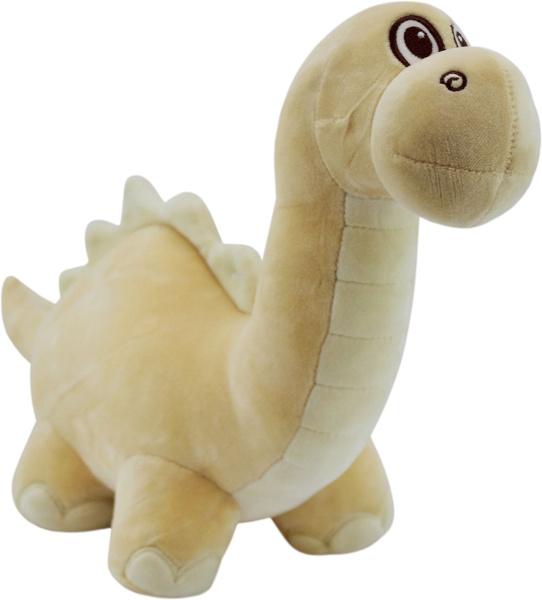 Игрушка мягкая Динозаврик, стоит Размер: 14х28х40см (Цвет: кремовый)