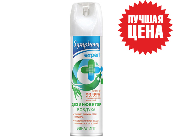 Дезинфицирующее средство SYMPHONY EXPERT аэрозоль для воздуха и поверхностей 250мл (Эвкалипт)