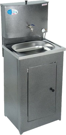 Умывальник АКВАТЕКС с ЭВН 20л (17л.) мойка пластик, бак антикоррозийный серебро