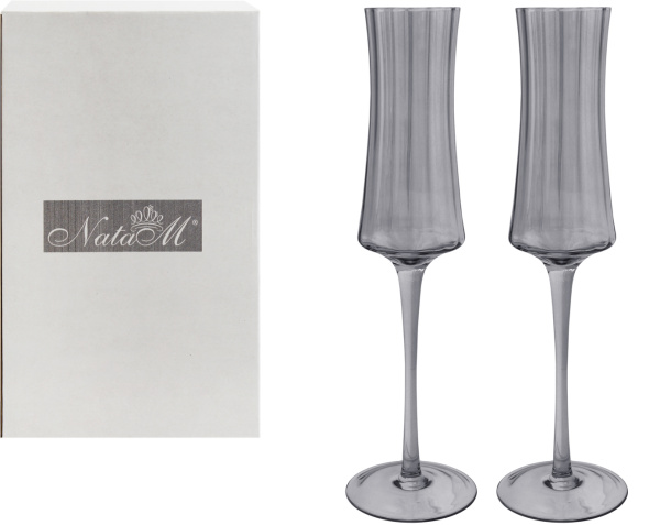 Фужер для шампанского Грань 200мл 2шт   