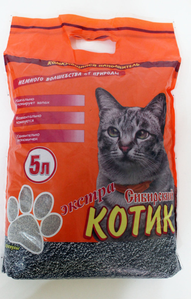 Наполнитель СИБИРСКИЙ КОТИК Экстра 5л для кошачих лотков