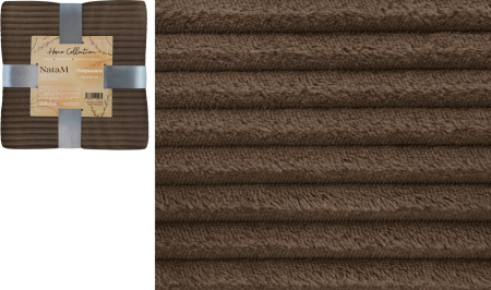 Покрывало постельное декоративное Полоска фланелевое 180х200см плотность 250г/м2