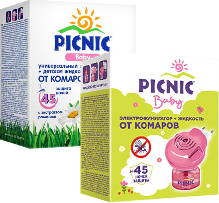Фумигатор PICNIC Baby комплект фумигатор+жидкость от комаров 30мл 30 ночей