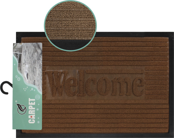 Коврик влаговпитывающий Welcome 40х60см (Цвет: светло-коричневый)