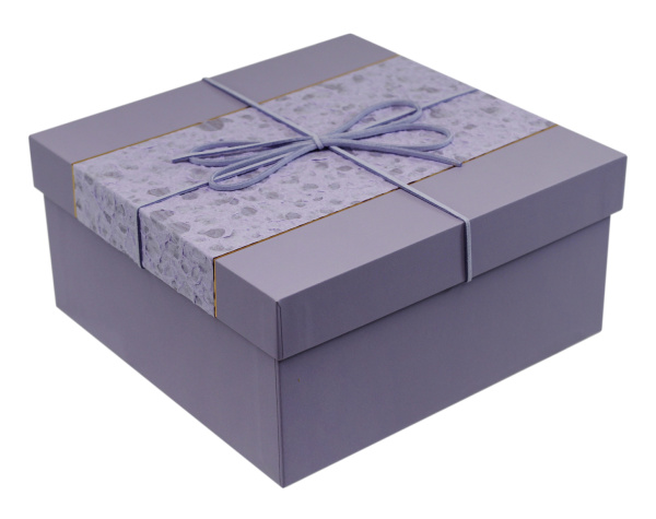 Коробка подарочная 15,5х15,5х6,5см Цвет: сиреневый