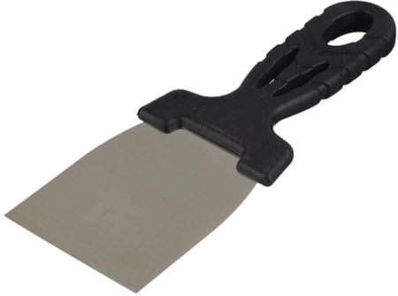 Шпатель 80мм гладкий из нержавеющей стали с антикоррозийным покрытием