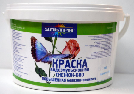 Краска УЛЬТРА Снежок БИО 1кг
