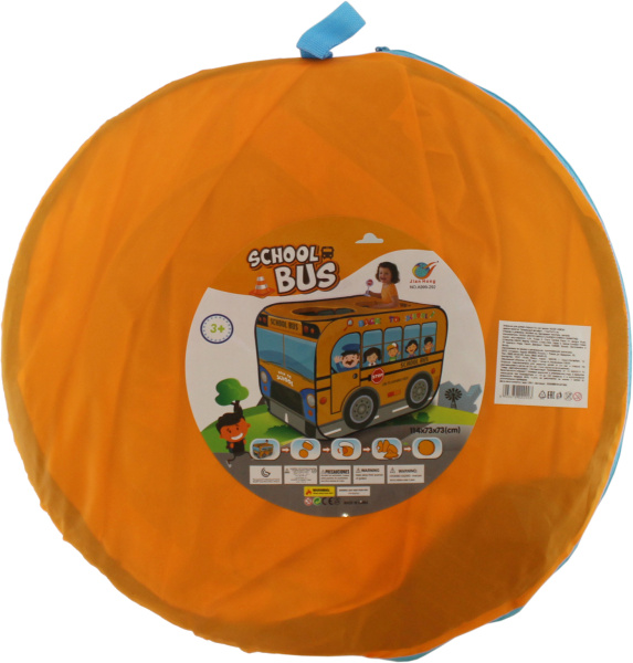 Игровая палатка-домик Школьный автобус 114х73х73см Размер в упаковке: 38х38х5см