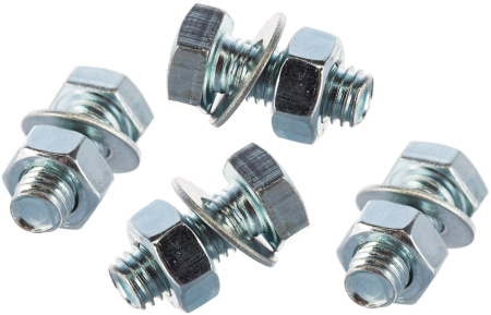 Болты Tech-KREP DIN933 М8х20мм 4шт 6-гранная головка оцинк, гайка, шайба