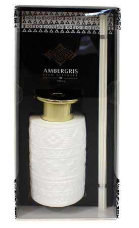 Ароматизатор-диффузер Классика в наборе с палочками 100мл Амбра. Размер в упаковке: 11х6,5х25,5см