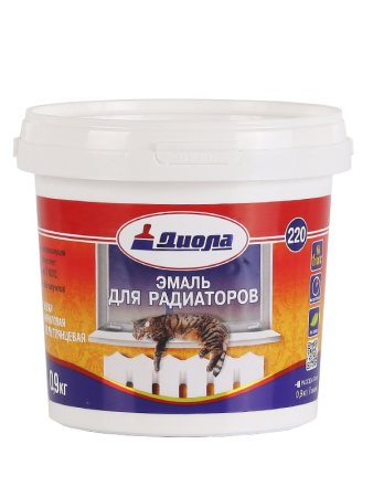 Эмаль ДИОЛА акриловая 0.9л для радиаторов