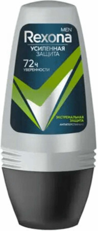 Дезодорант антиперсперант REXONA ролик 50мл муж (Экстремальная защита)