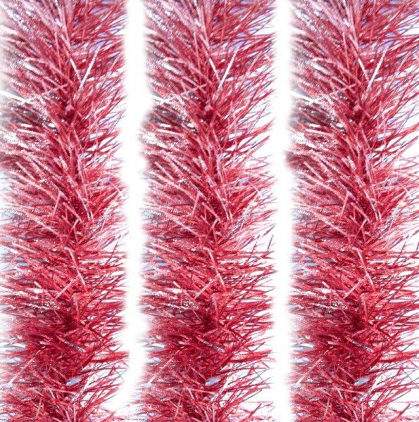 Мишура со средним ворсом d7.5х200см (красн)