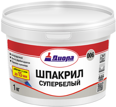 Шпакрил ДИОЛА 1.0кг супербелый