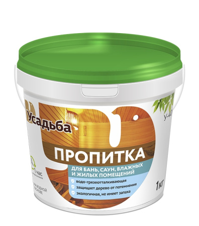 Пропитка УСАДЬБА 1кг для бань, саун /Диола