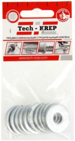 Шайбы Tech-KREP DIN9021 М10 10шт кузовные оцинкованные 