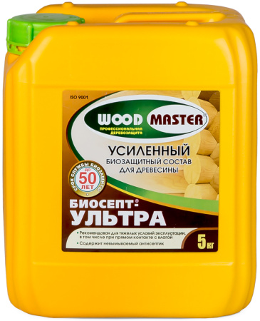 Антисептик WOODMASTER 5кг Биосепт-Ультра для защиты древесины